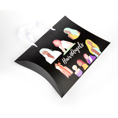 खरीदें Custom Printed Pillow Boxes with Handle – Luxury Packaging for Wigs, Hair Extensions & Accessories online manufacture