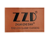 Jacket Embossed Leather Labels Logo Imprintable Suede Burned Look 3D Effect