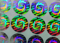 Security 3D Gold Custom Printed Sticker Labels Adhesive Hologram Sticker Change Color