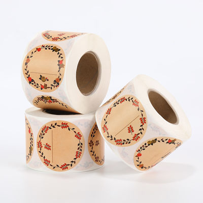 अच्छी कीमत कस्टम मुद्रित क्राफ्ट पेपर स्टिकर इको-फ्रेंडली कस्टम लोगो स्टिकर निर्माता ऑनलाइन